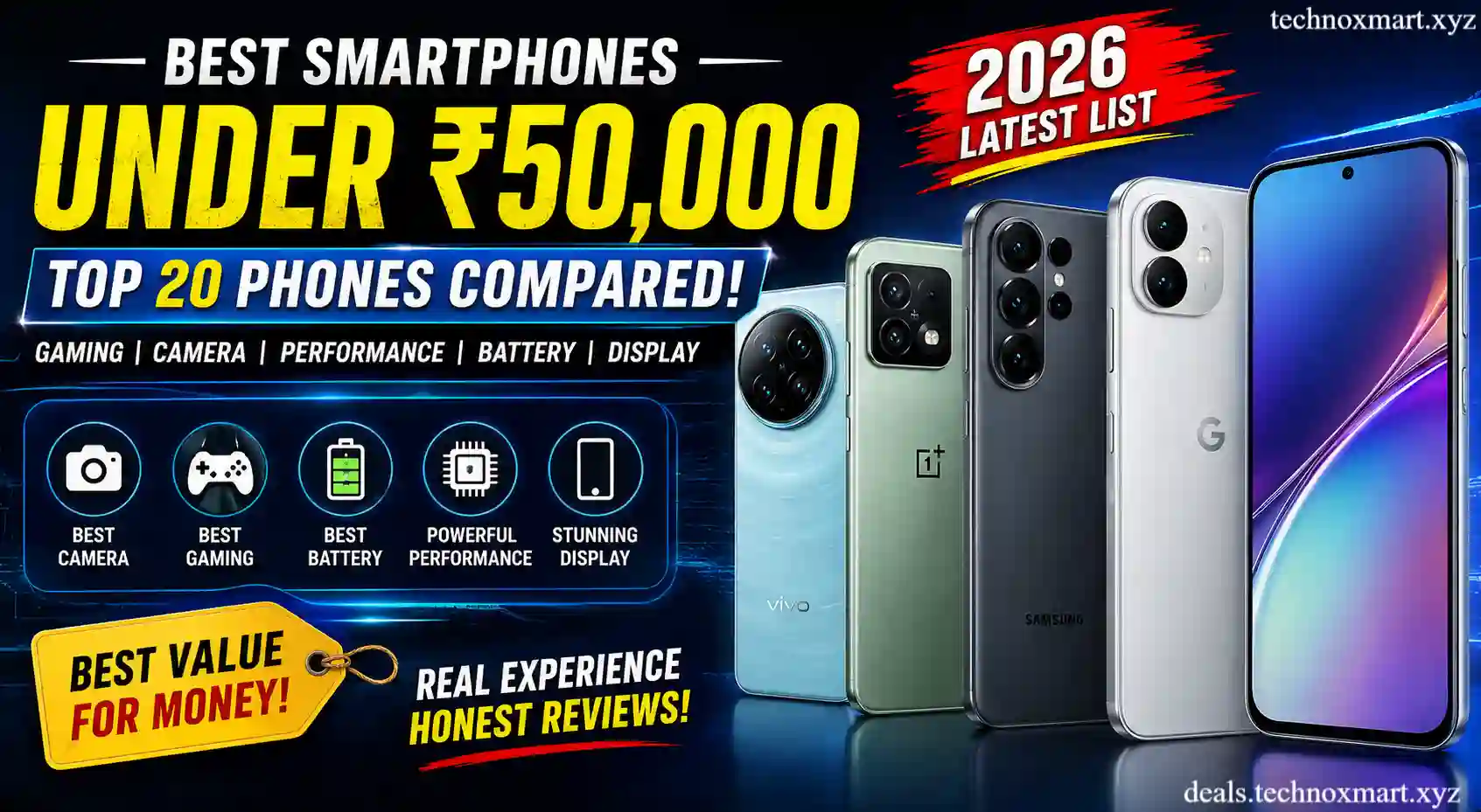 Best Smartphones Under ₹50,000 in 2026 – Which Premium Phone Should You Buy?
